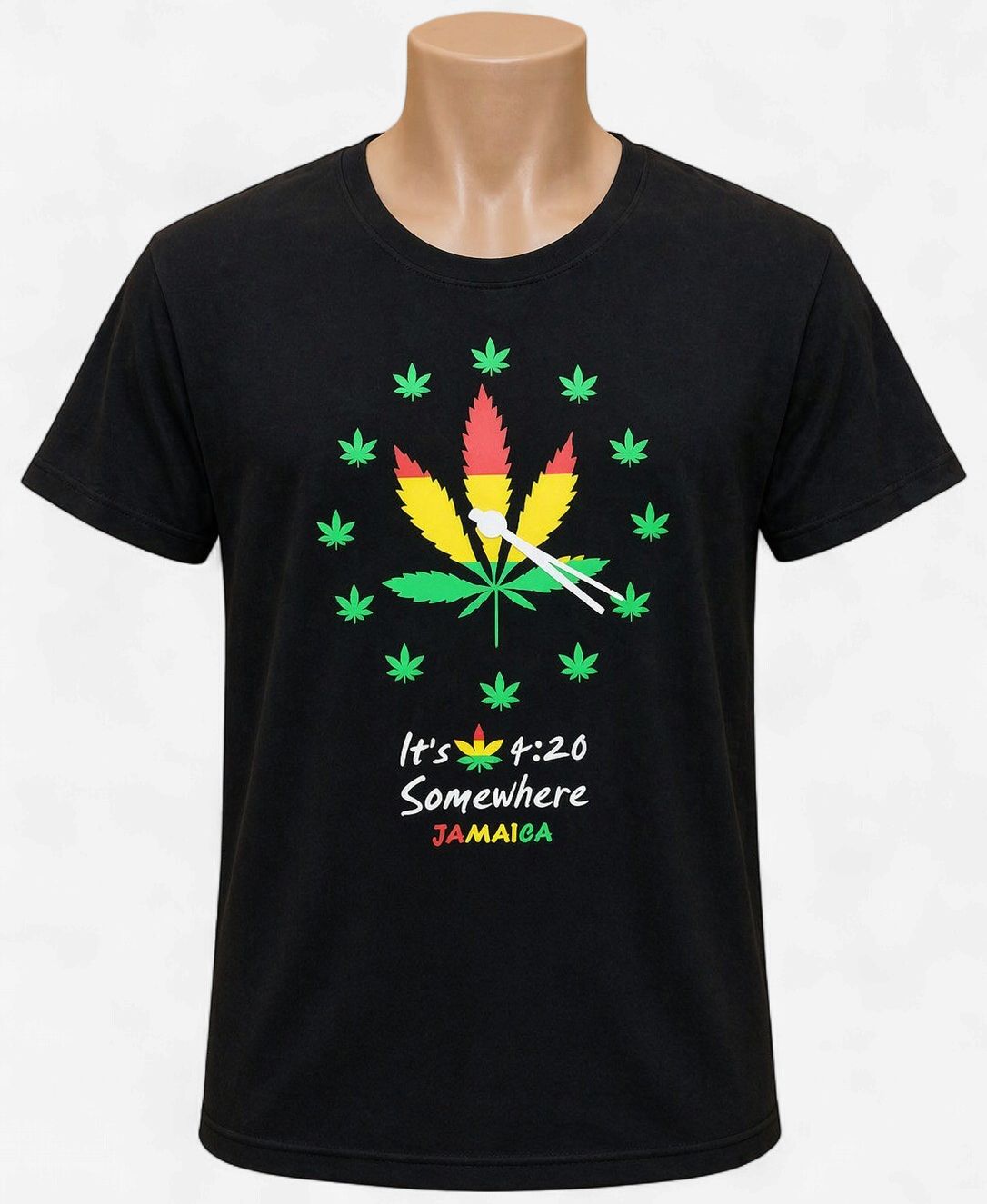 420 Jamaica Rasta Leaf Graphic T-Shirt