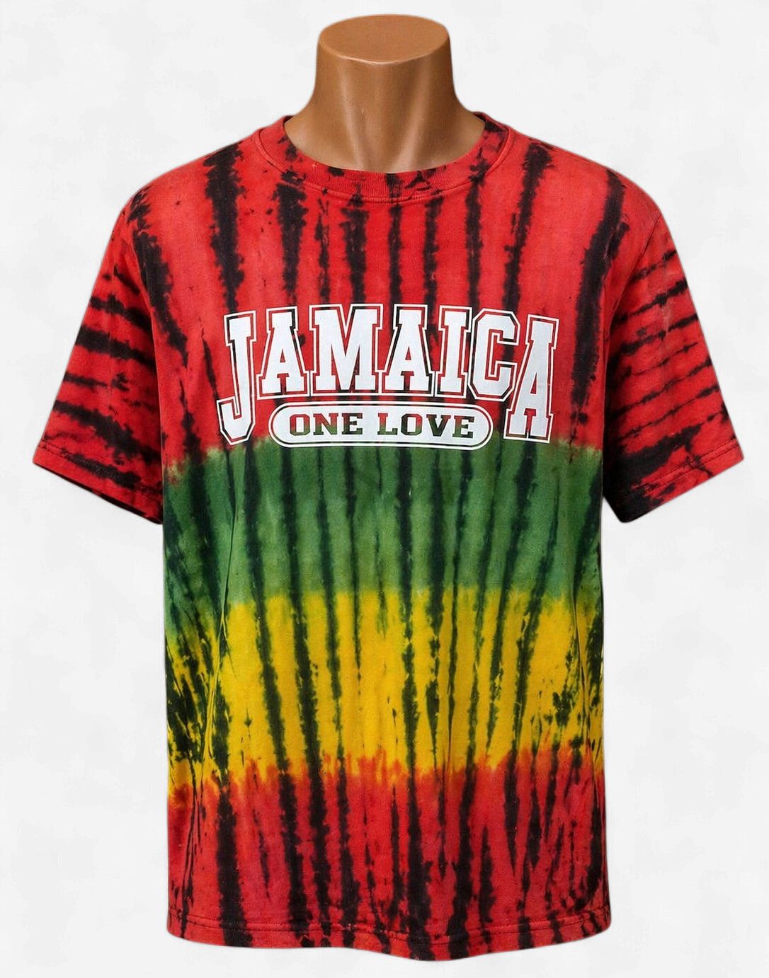Jamaica One Love Rasta Tie-Dye Men’s T-Shirt, Size: Small