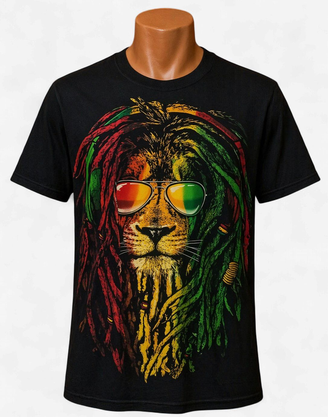 Rasta Lion Shades Men’s Graphic T-Shirt – Jamaica Vibes