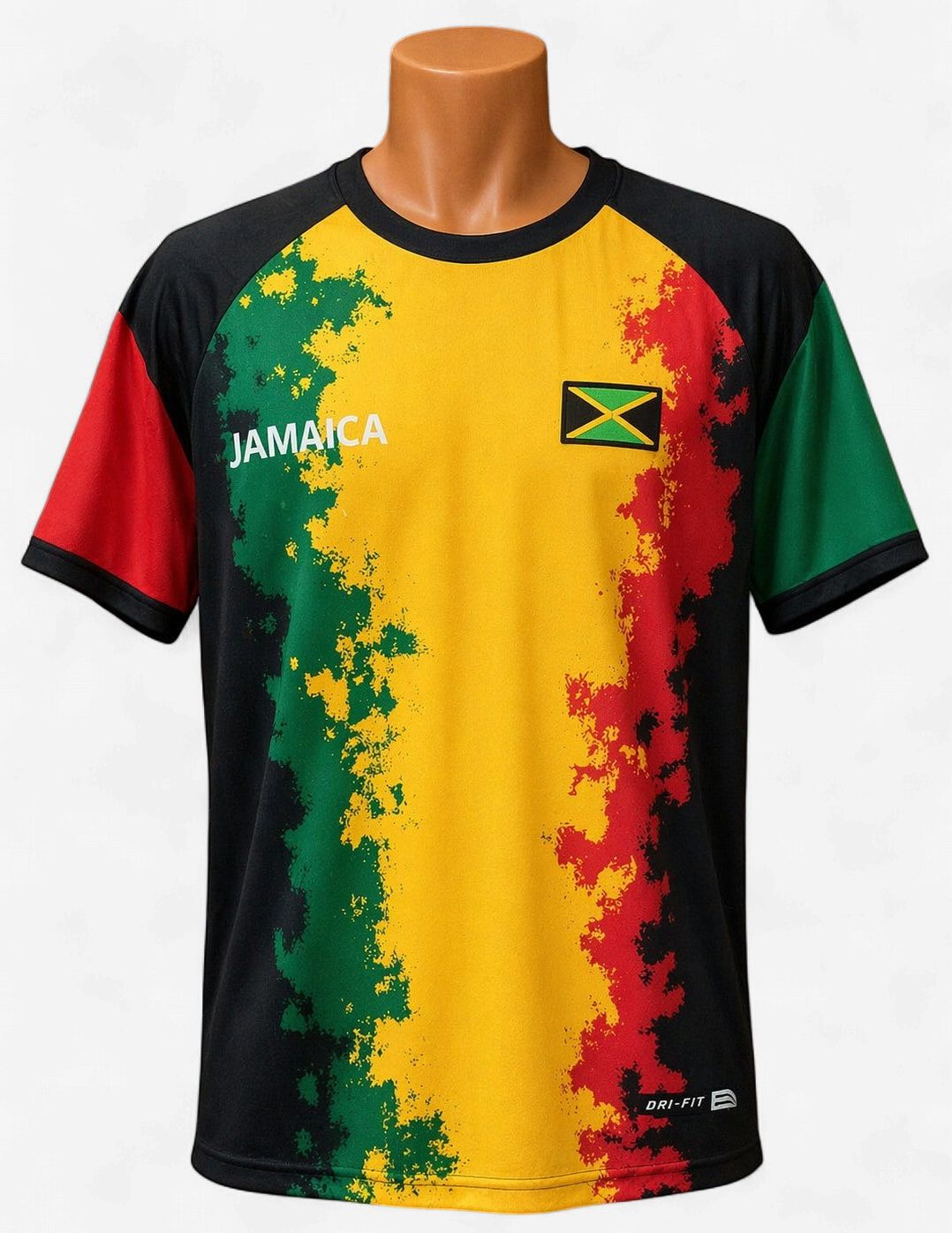 Jamaica Rasta Splash Performance Men’s T-Shirt