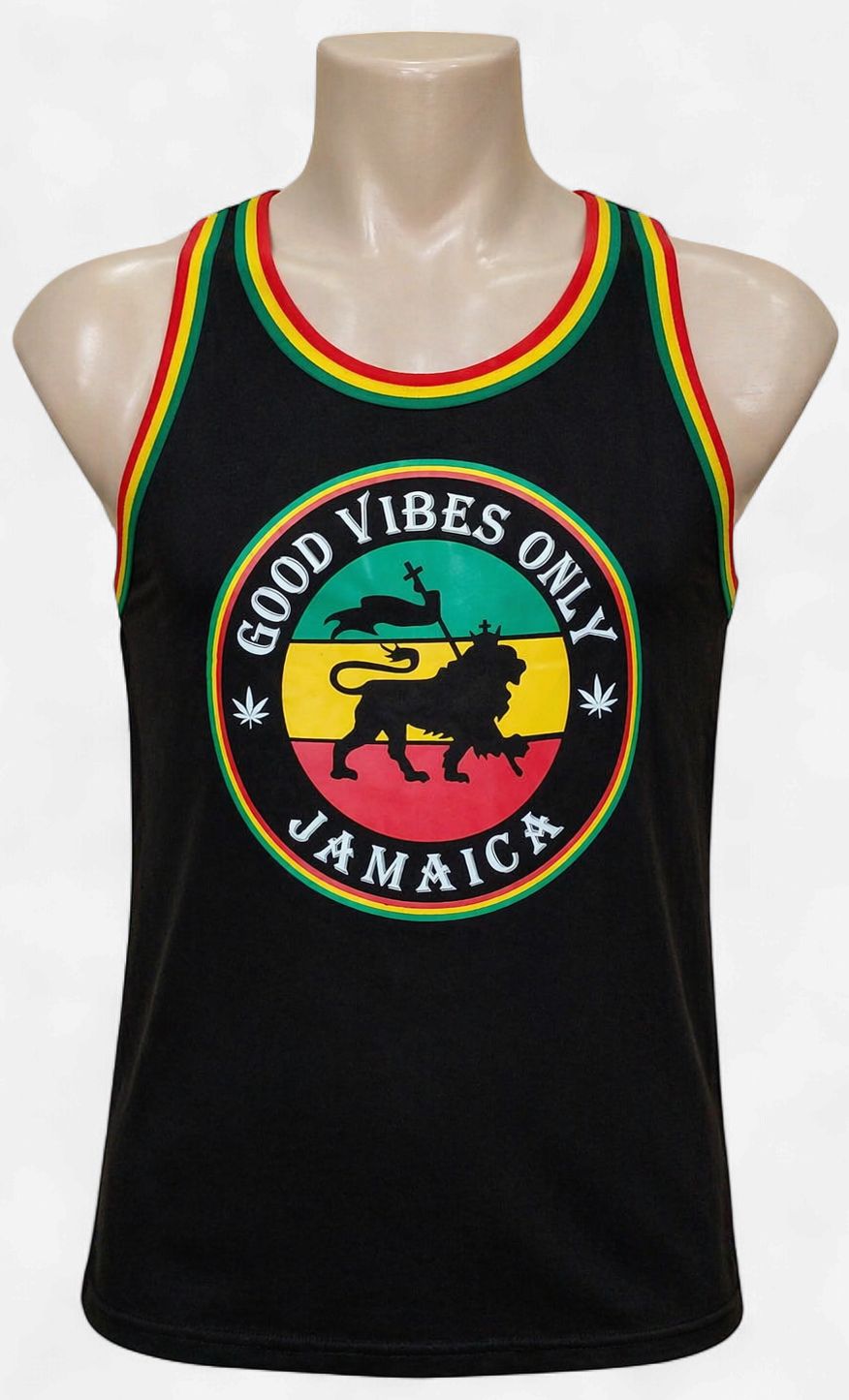 Good Vibes Only Jamaica Rasta Tank Top (Men’s Sleeveless Tee)