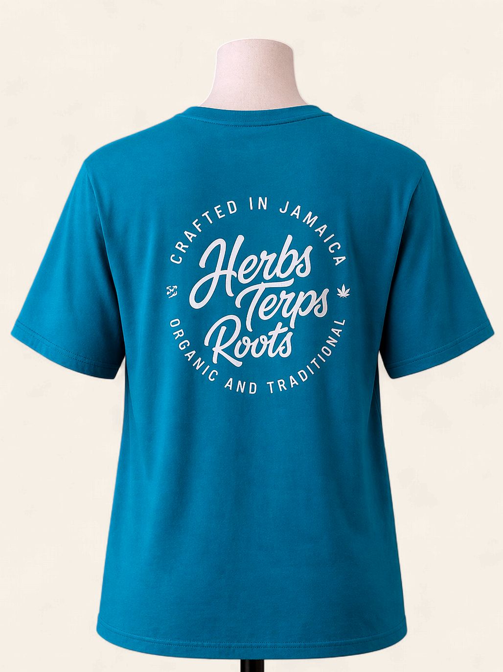 Herbs Terps Roots Unisex Tee – Teal (Front &amp; Back Print)