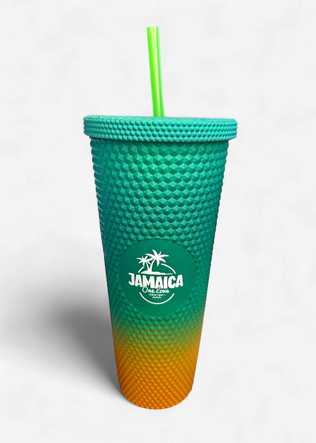 Jamaica One Love Studded Tumblers (24oz)