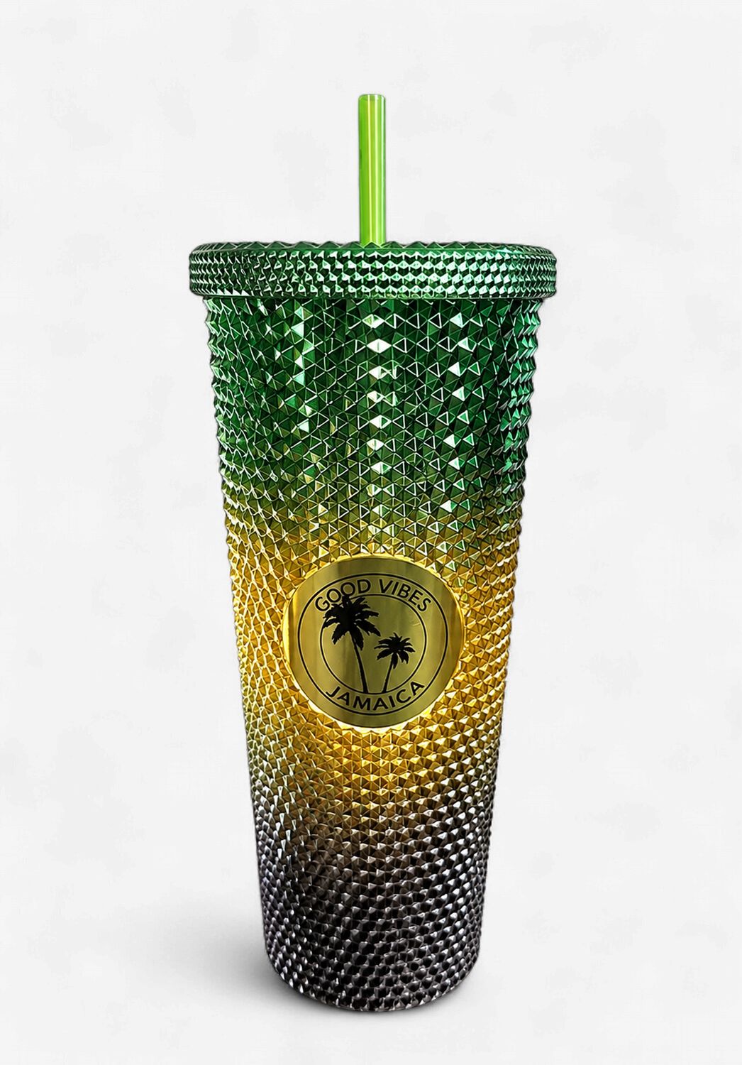 Jamaica One Love Studded Tumblers (24oz)