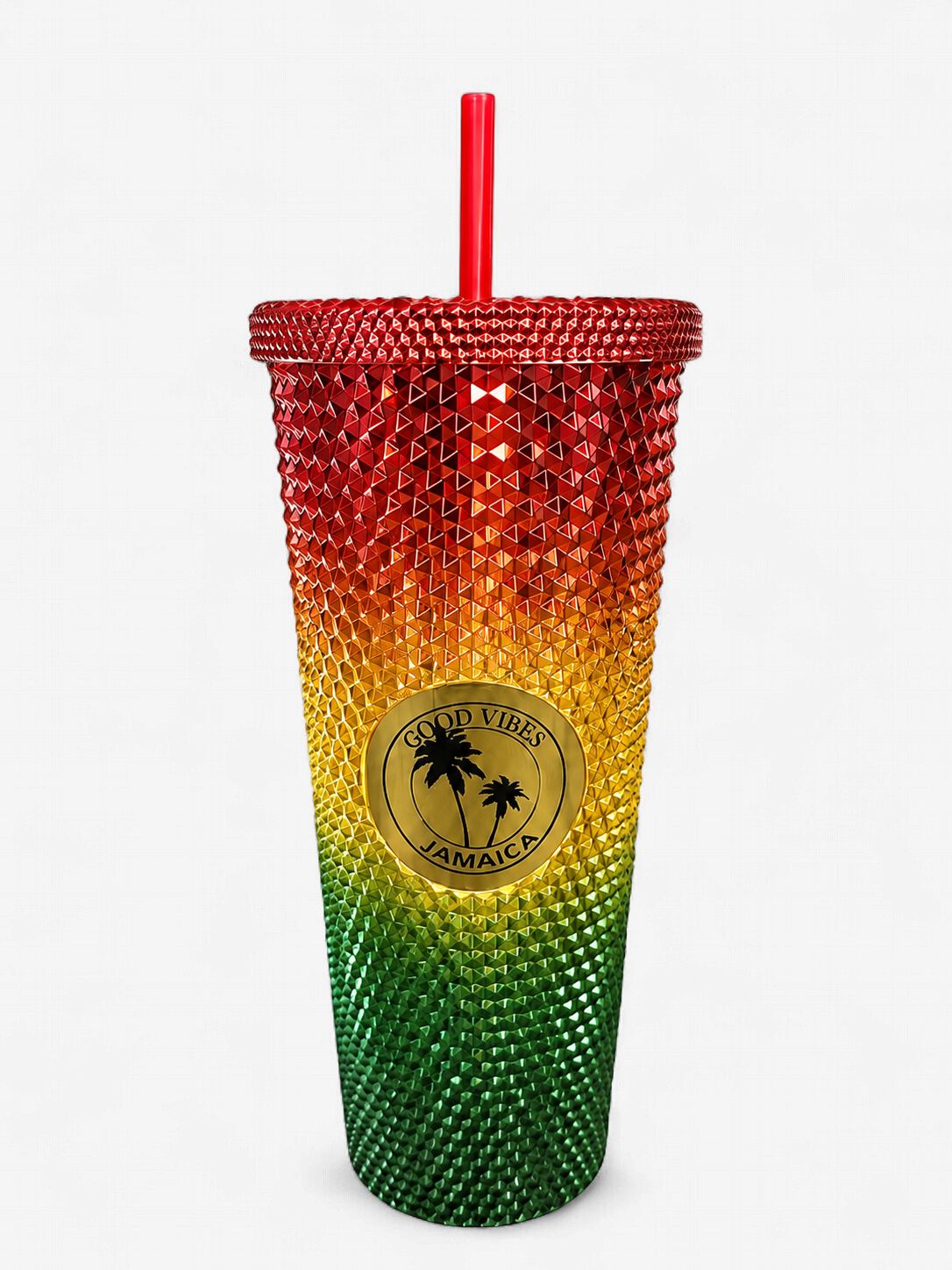 Jamaica One Love Studded Tumblers (24oz)