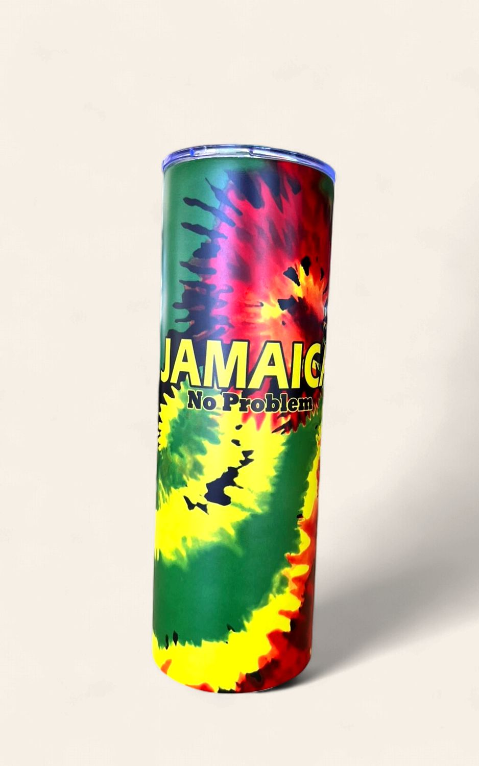 Jamaica " No Problem" Stainless Steel Tumbler - 20 oz, Design: Rasta