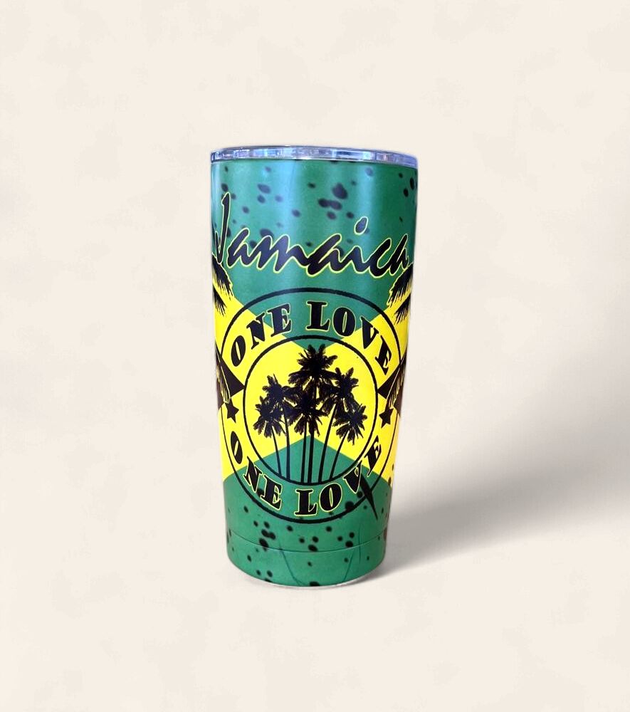 Jamaica One Love 20 oz Insulated Tumbler with Lid