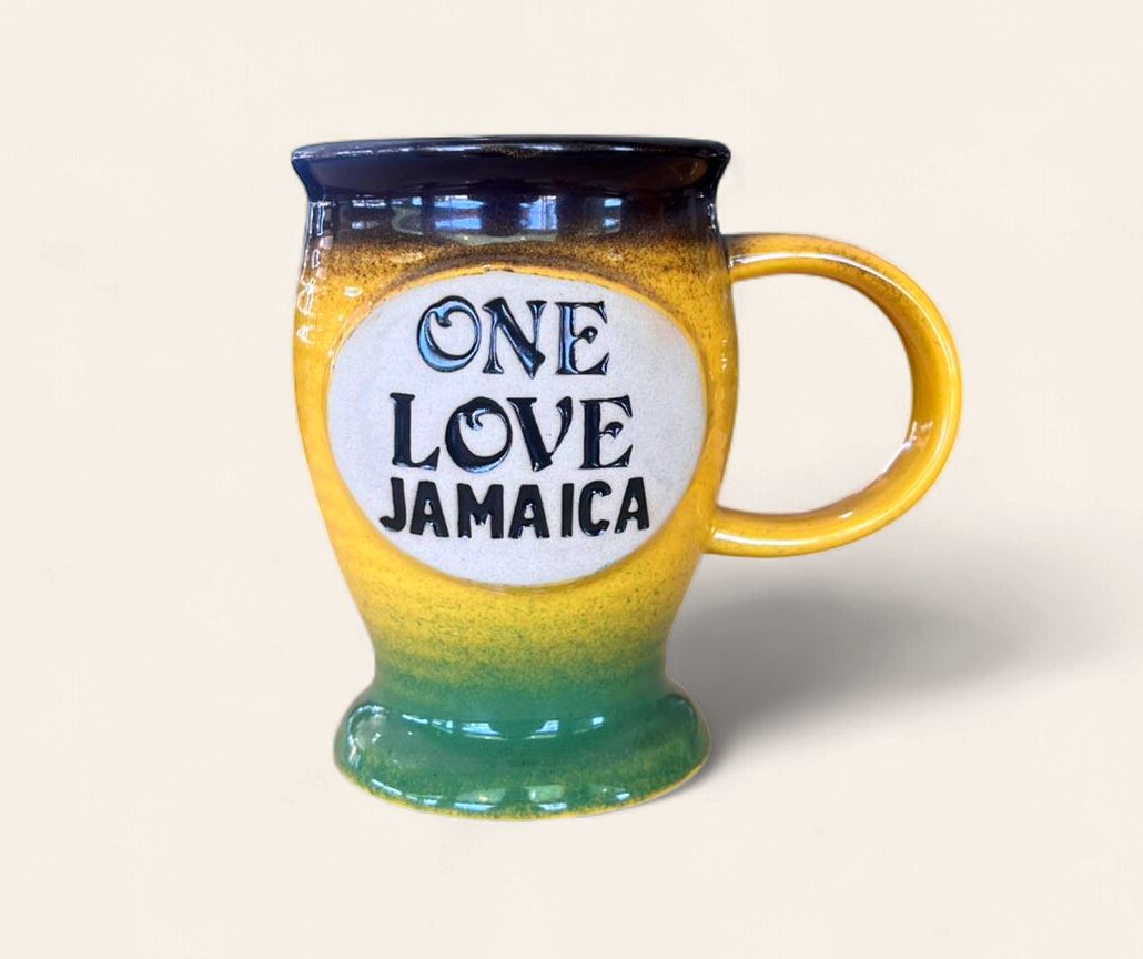 Jamaica One Love Double Handle Ceramic Coffee Mug 12 oz