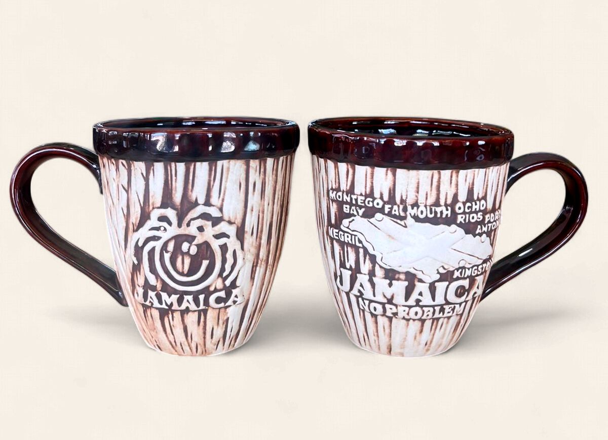 Jamaica Rustic Carved Style Ceramic Coffee Mug 12 ozJamaica Rustic Carved Style Ceramic Coffee Mug 12 oz