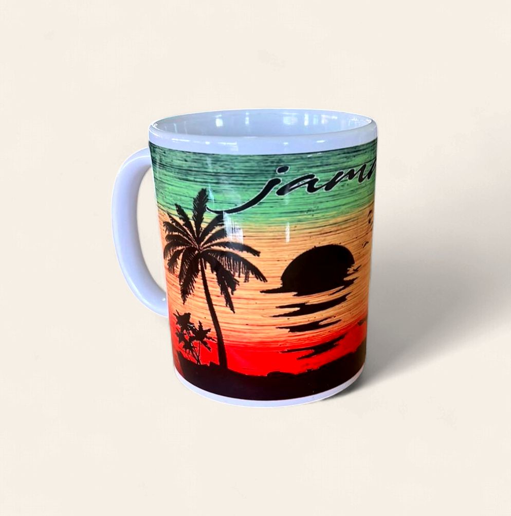 Jamaica One Love Rasta Splash Ceramic Coffee Mug 12 oz