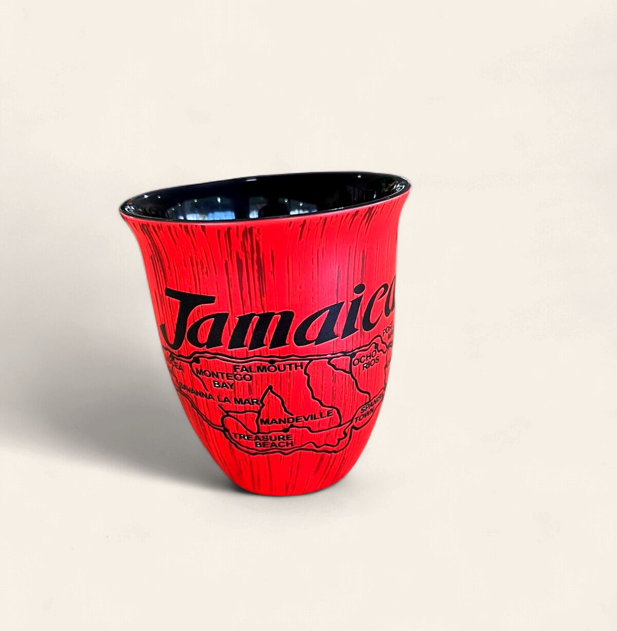 Jamaica Island Vibes Ceramic Coffee Mug 12 oz, Design: Jamaica map outline design