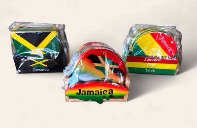 Jamaica Vintage Island Badge Ceramic Drink Coaster