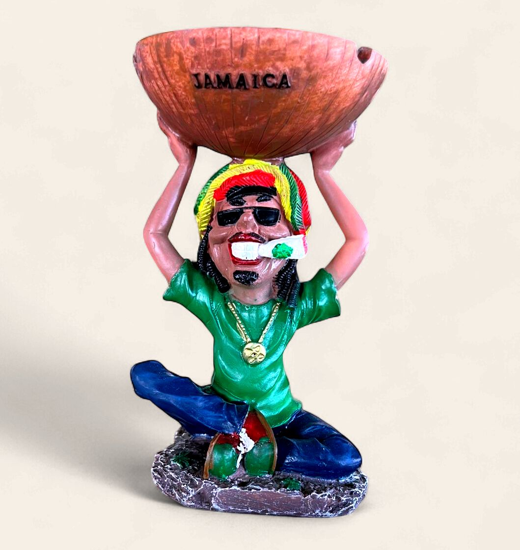 Jamaica Rasta Resin Ashtray &amp; Decorative Figurine
