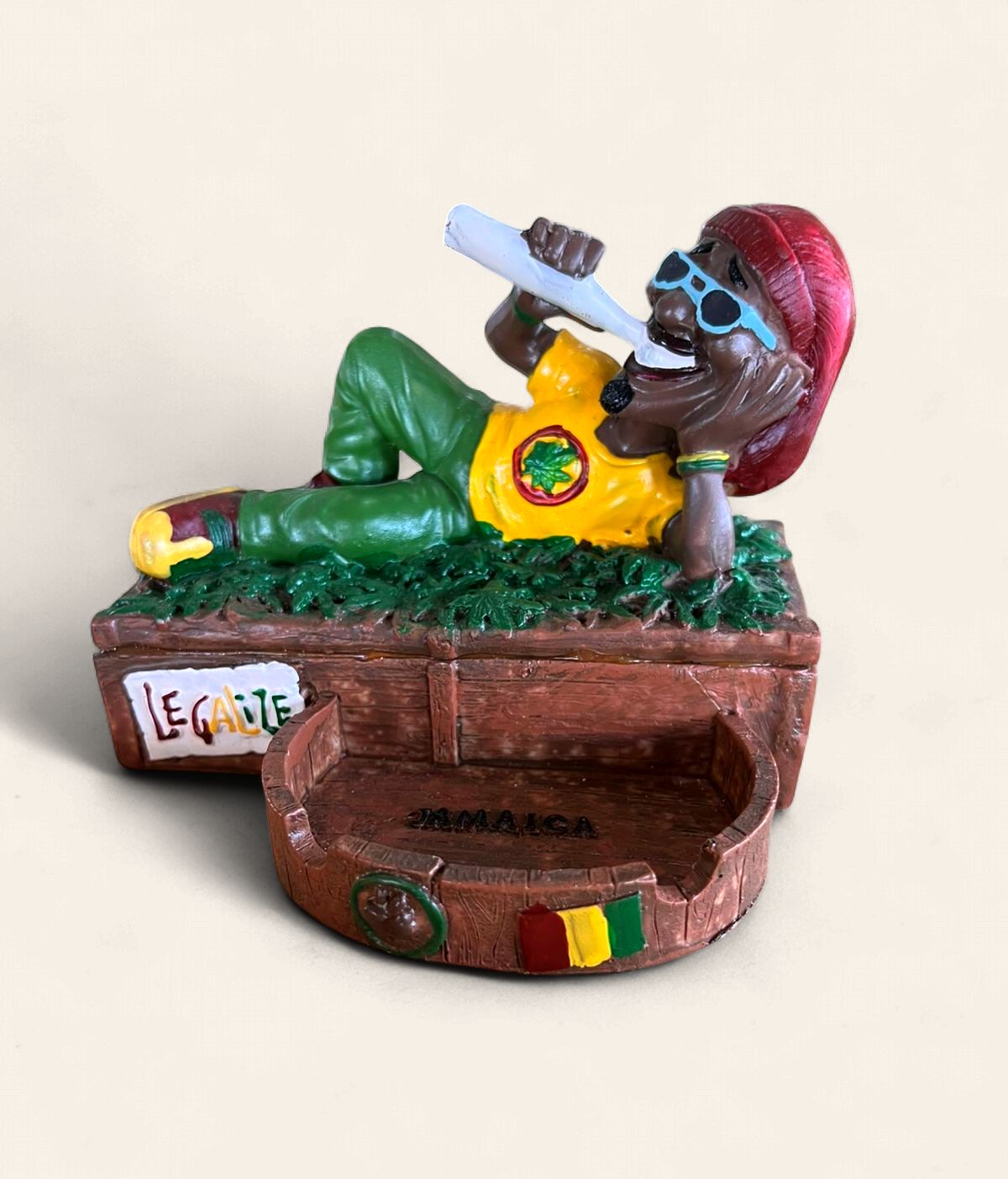 Jamaica Rasta Resin Ashtray &amp; Decorative Figurine