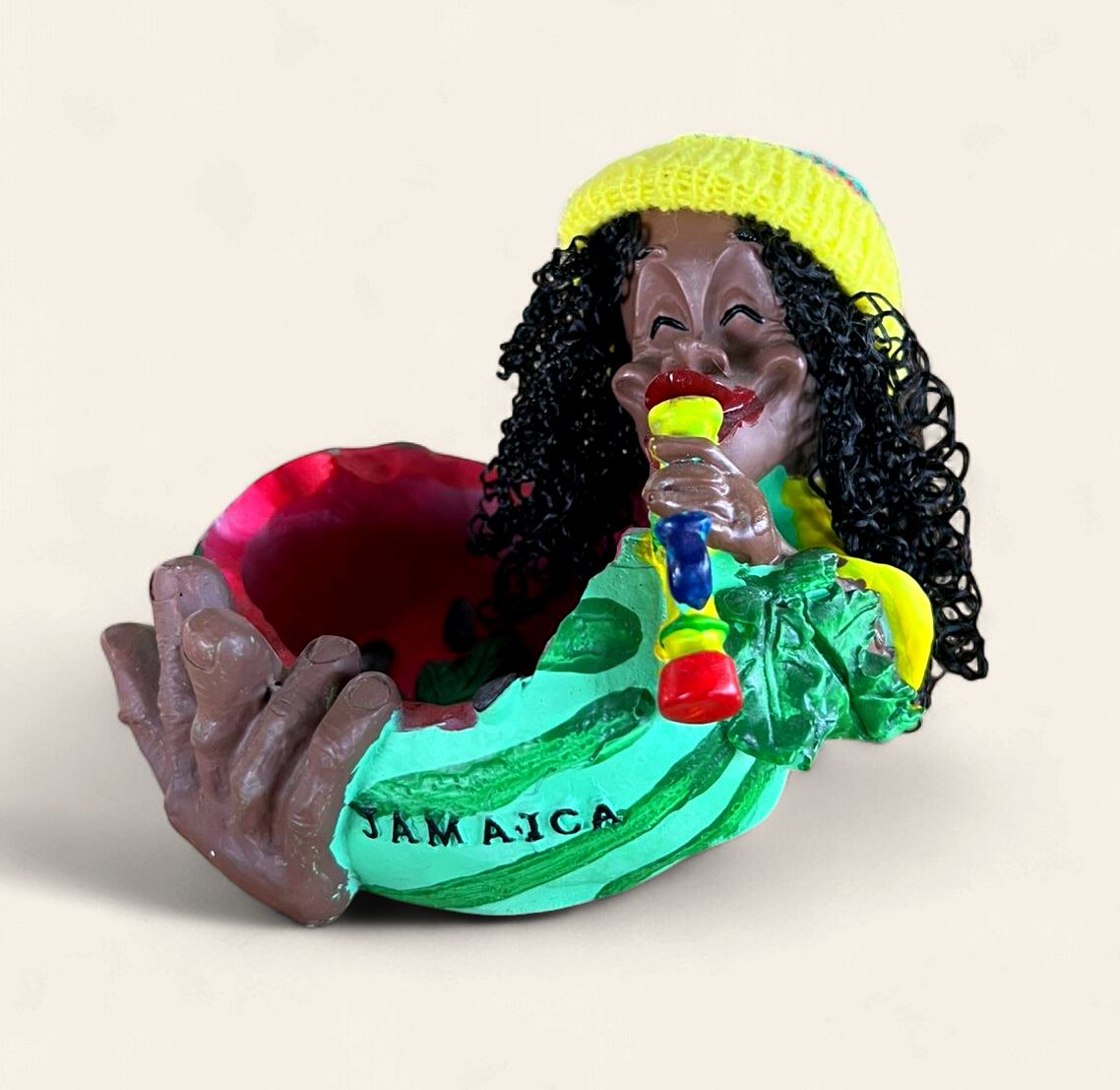 Jamaica Rasta Resin Ashtray &amp; Decorative Figurine