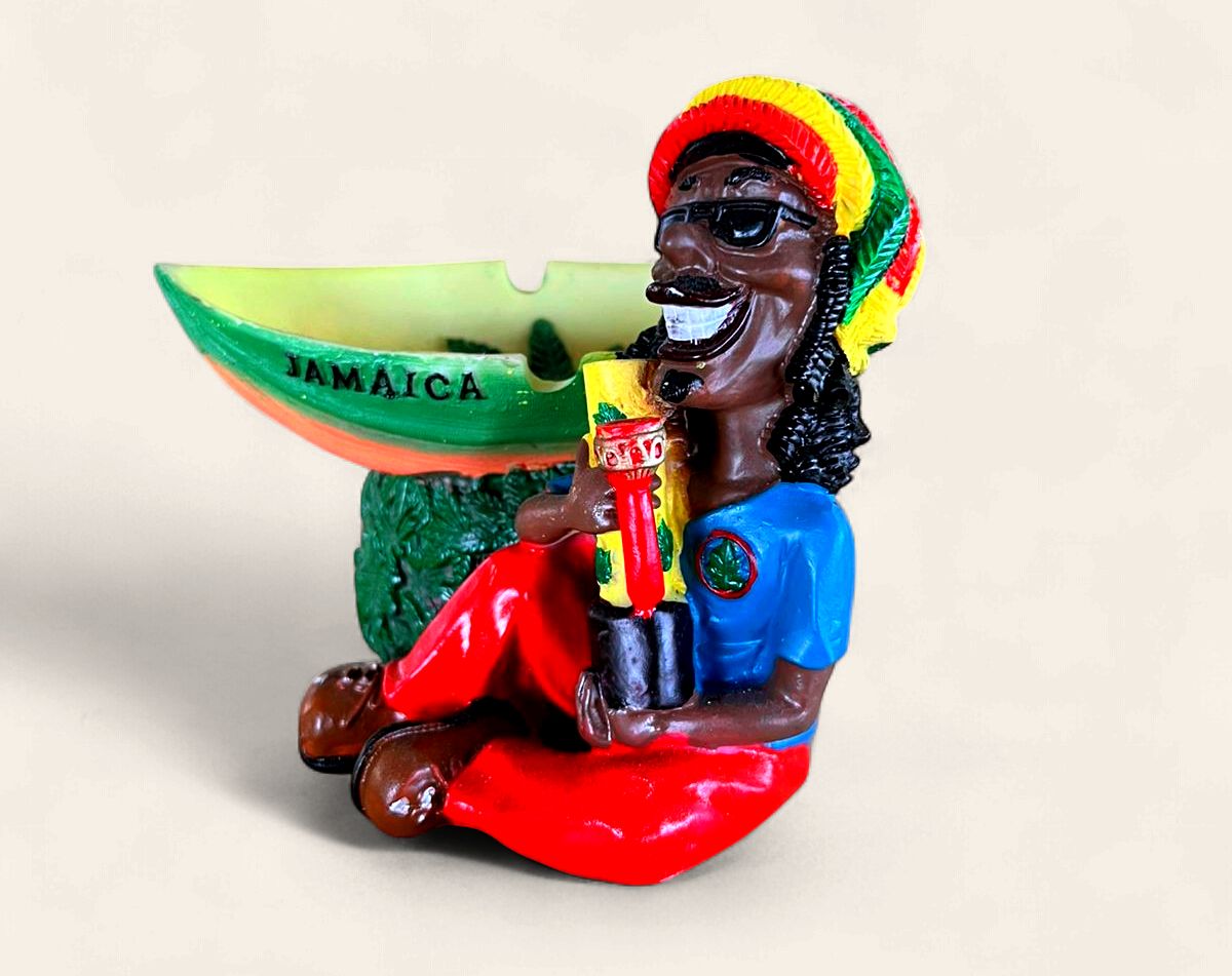 Jamaica Rasta Resin Ashtray &amp; Decorative Figurine