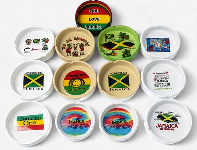 Jamaica Souvenir Ceramic Ashtrays