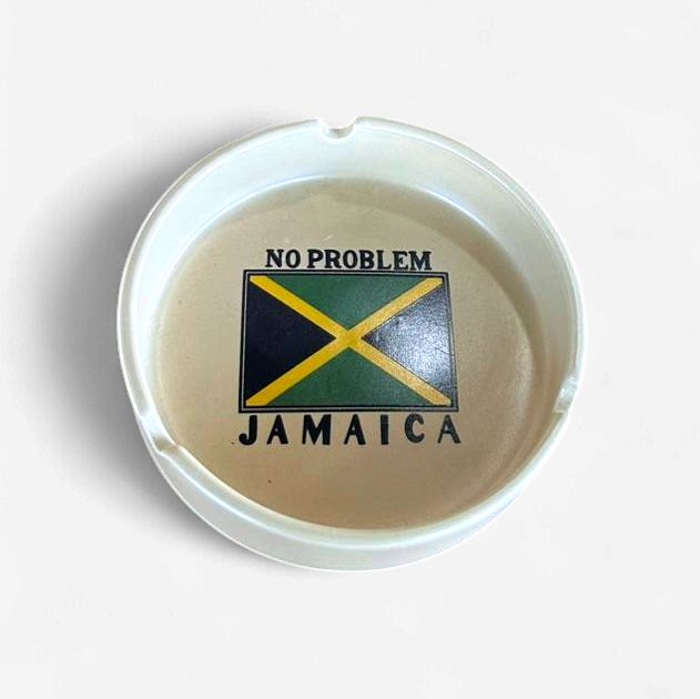 Jamaica Classic Ceramic Ashtray, Design: No Problem Flag Edition