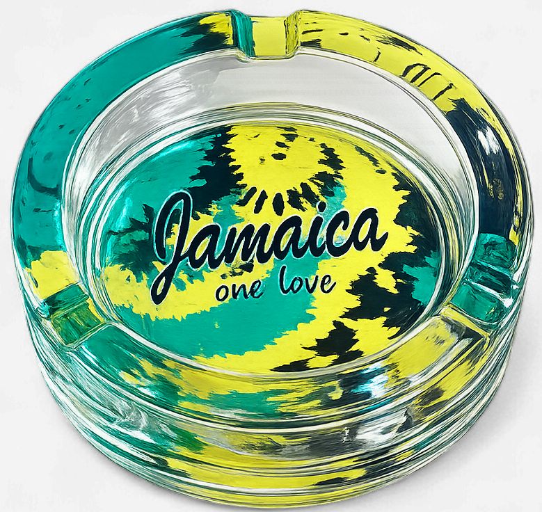 Jamaica Souvenir Glass Ashtray