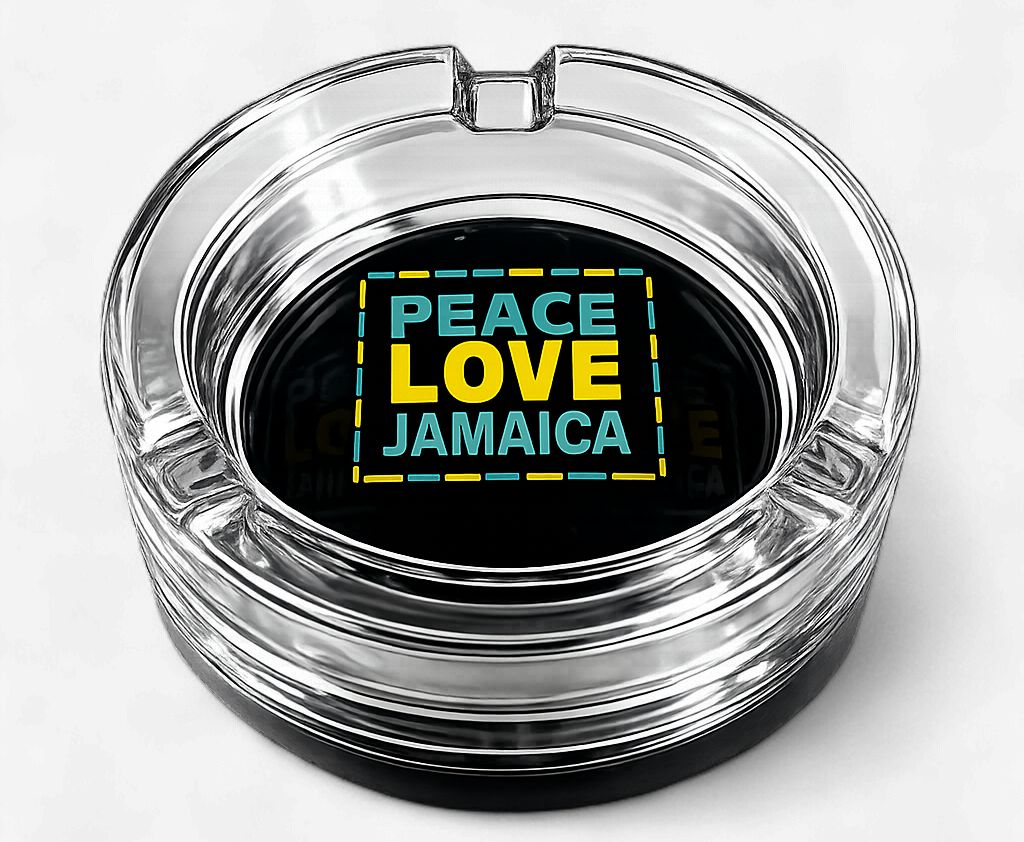 Jamaica Souvenir Glass Ashtray