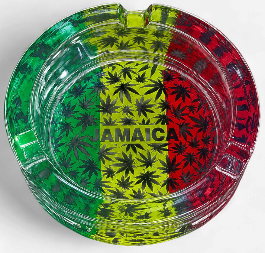 Jamaica Souvenir Glass Ashtray