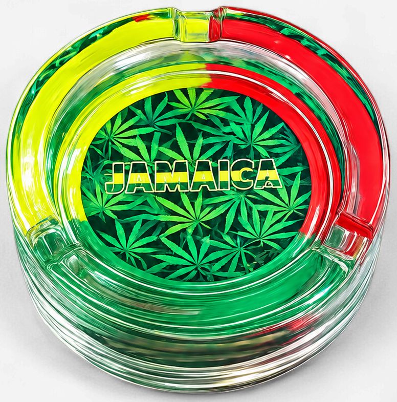 Jamaica Souvenir Glass Ashtray