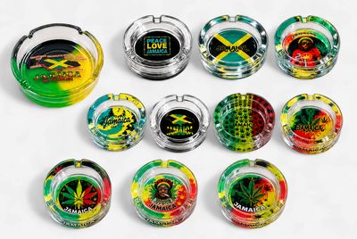 Jamaica Souvenir Glass Ashtray