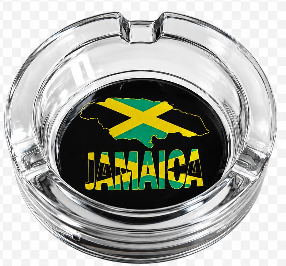 Jamaica Souvenir Glass Ashtray