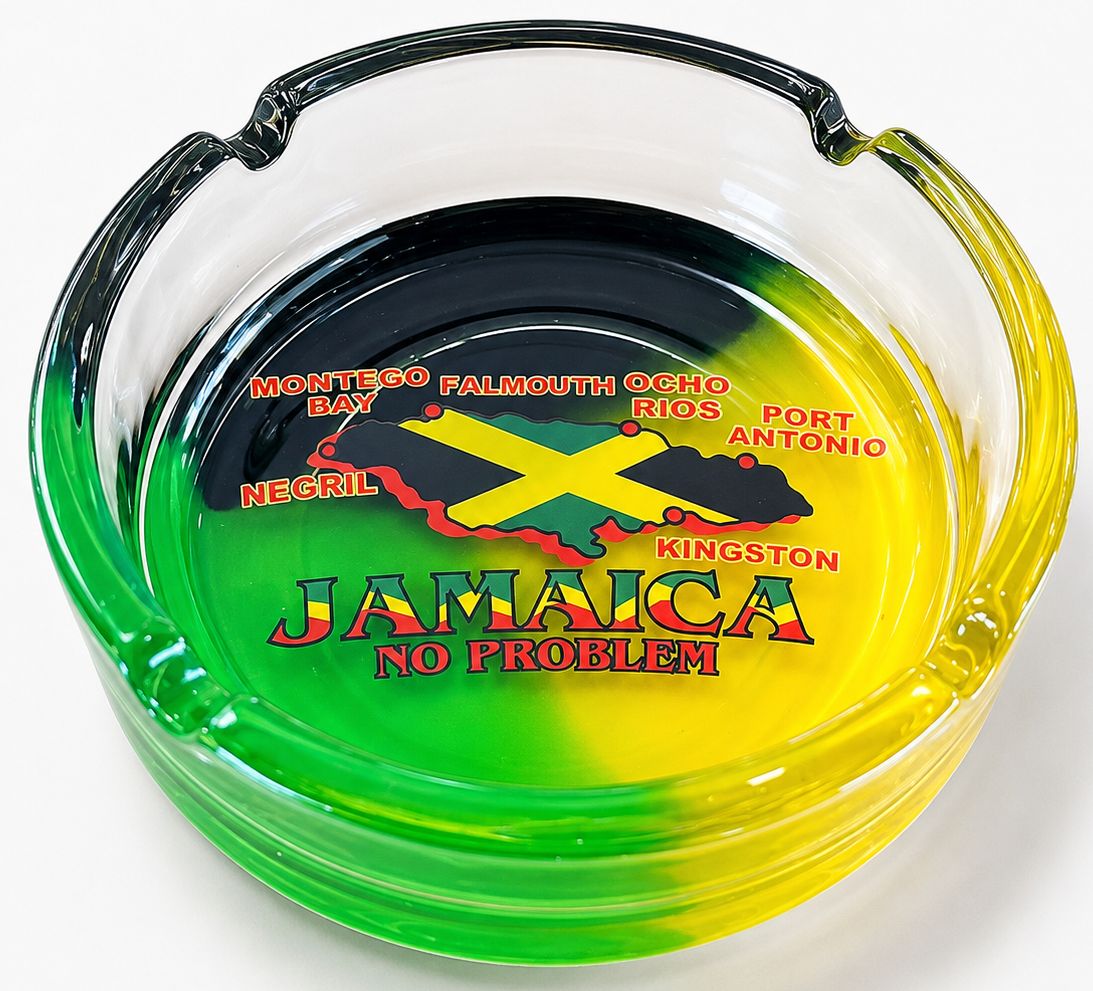 Jamaica Souvenir Glass Ashtray