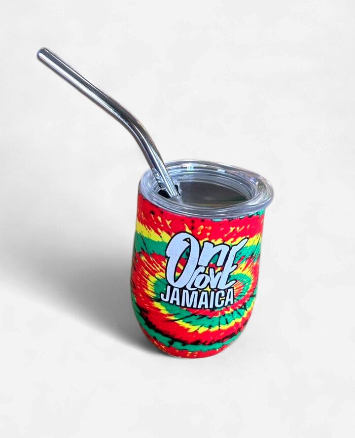 Jamaica Vibes Insulated Tumbler Set, Design: One Love Jamaica