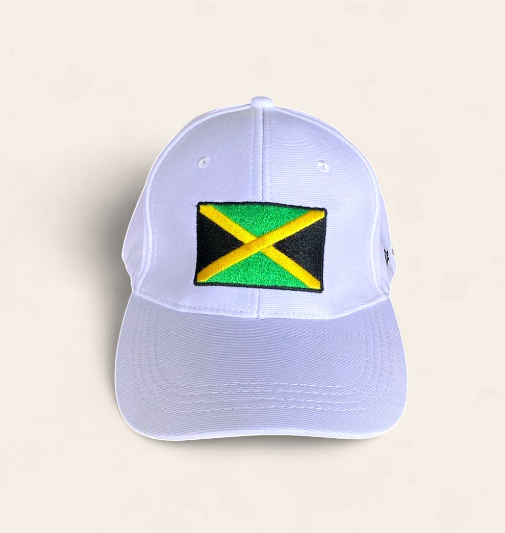 Jamaica Flag Classic Snapback Cap, Color: White