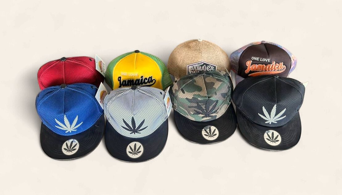 Jamaica &amp; Leaf Snapback Mesh Cap