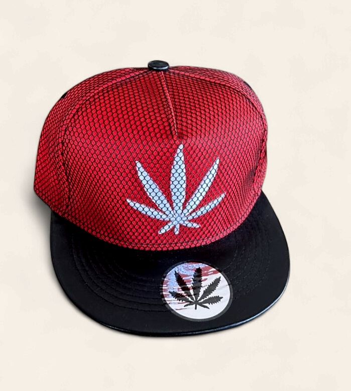 Jamaica &amp; Leaf Snapback Mesh Cap