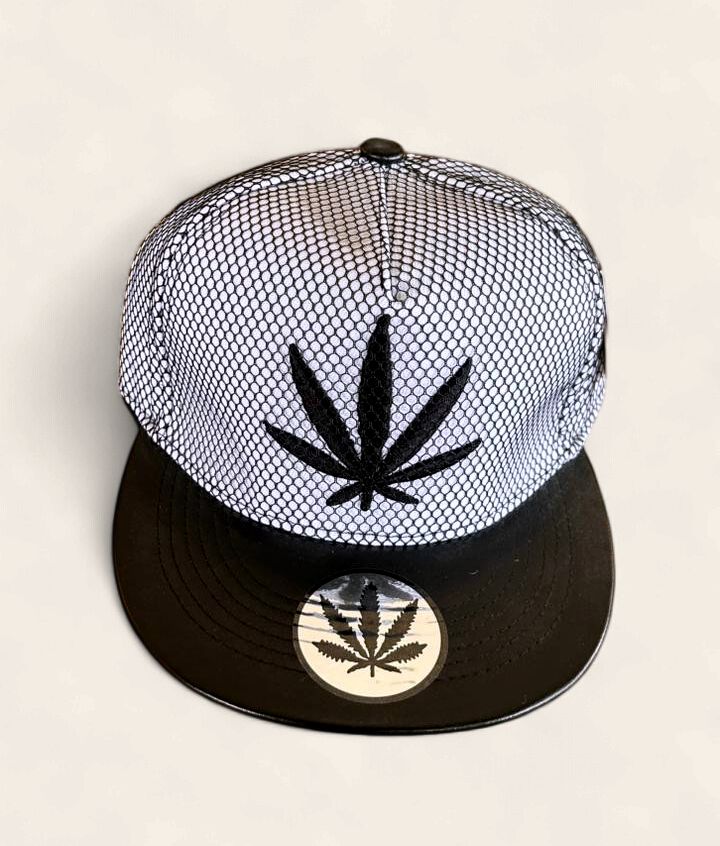 Jamaica &amp; Leaf Snapback Mesh Cap