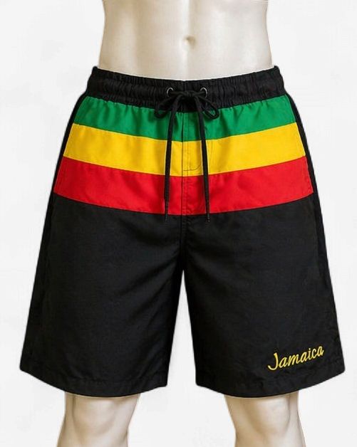 Island Vibes Jamaica Knee-Length Shorts