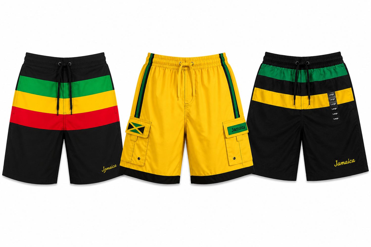 Island Vibes Jamaica Knee-Length Shorts