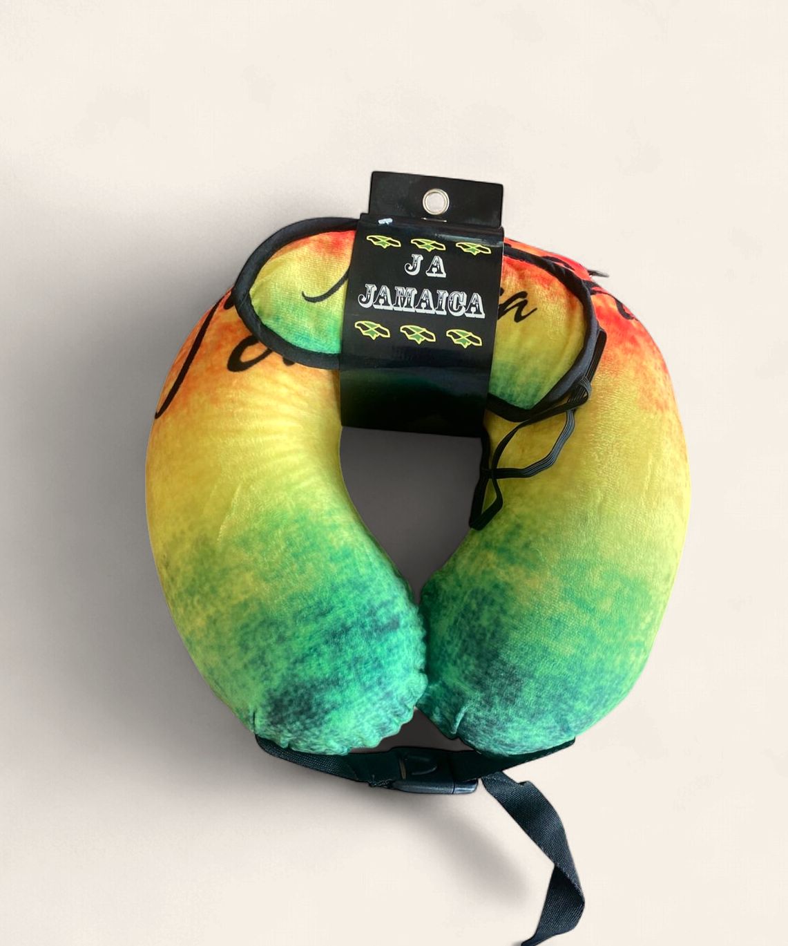 JA Jamaica Travel Comfort Neck Pillow Set, Design: Rasta Gradient Blend