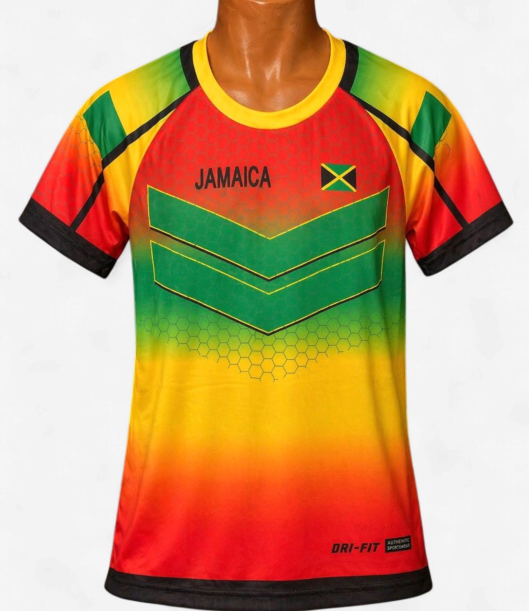 Jamaica Vibe Gradient Kids Performance Jersey, Size: 10-12