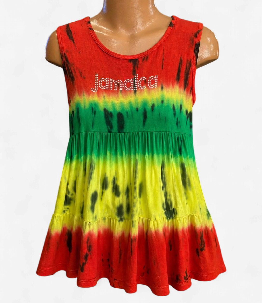 Girls Jamaica Tropical Print Dress
