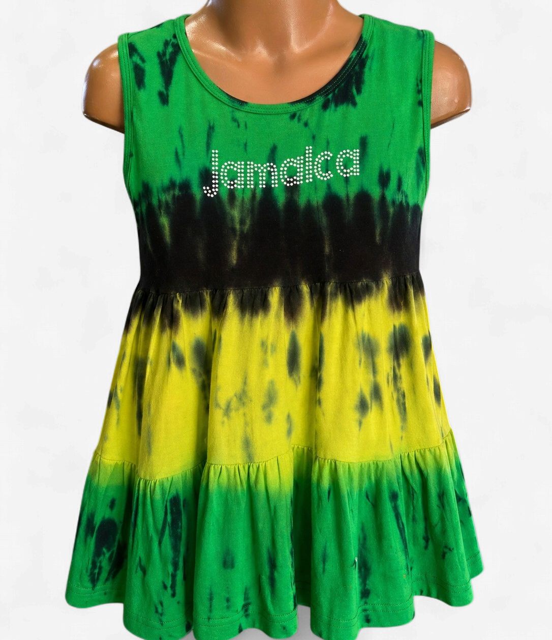 Girls Jamaica Tropical Print Dress