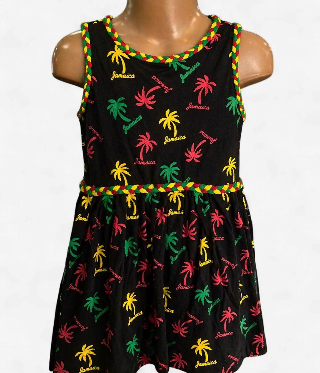 Girls Jamaica Tropical Print Dress