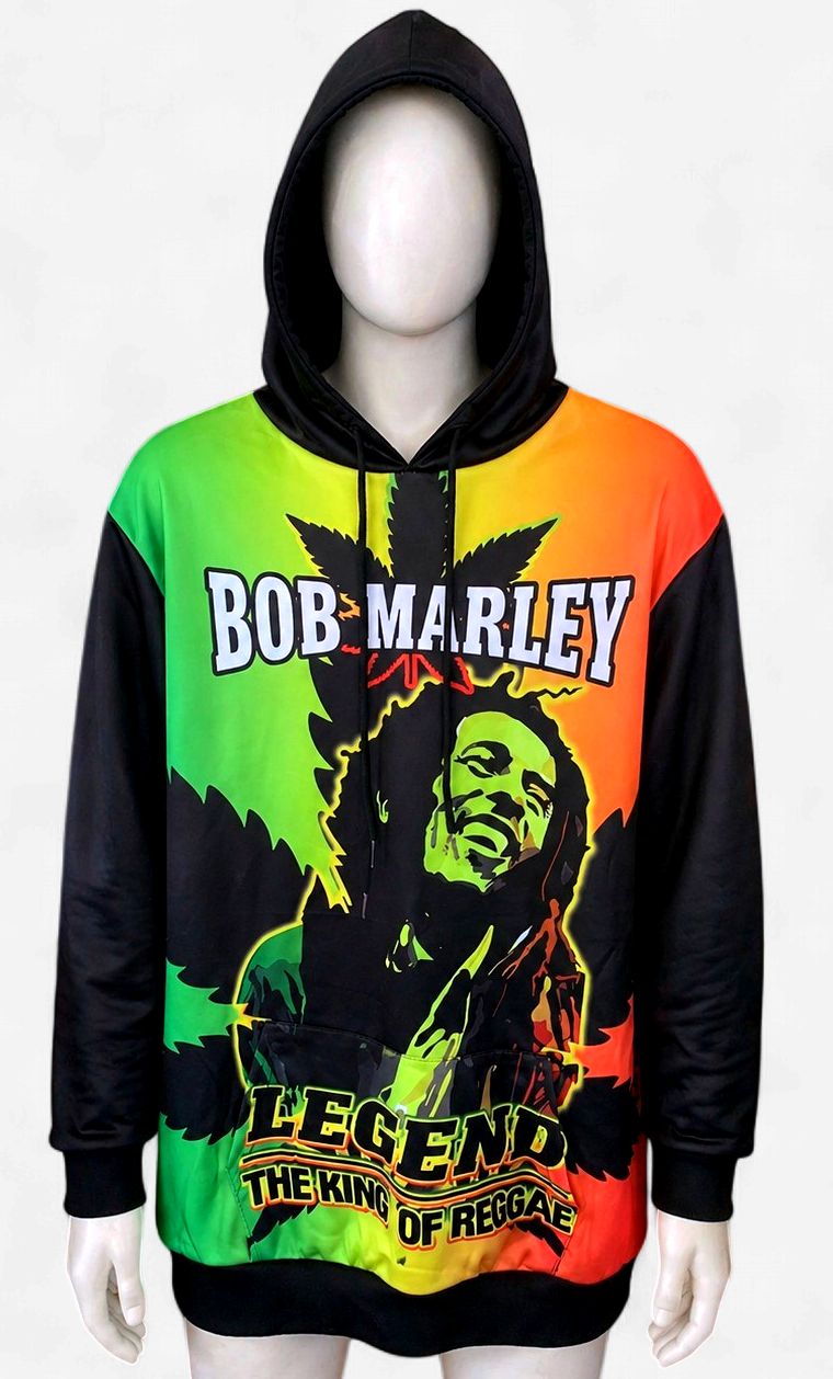 Roots &amp; Culture Hoodie, Design: Bob Marley Gradient XL