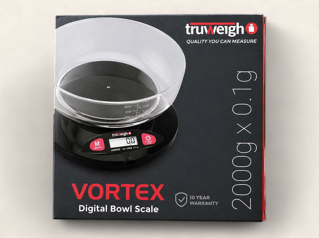 Truweigh VORTEX Digital Bowl Scale (2000g x 0.1g Precision)