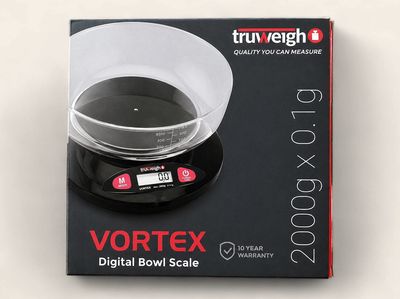 Truweigh VORTEX Digital Bowl Scale (2000g x 0.1g Precision)