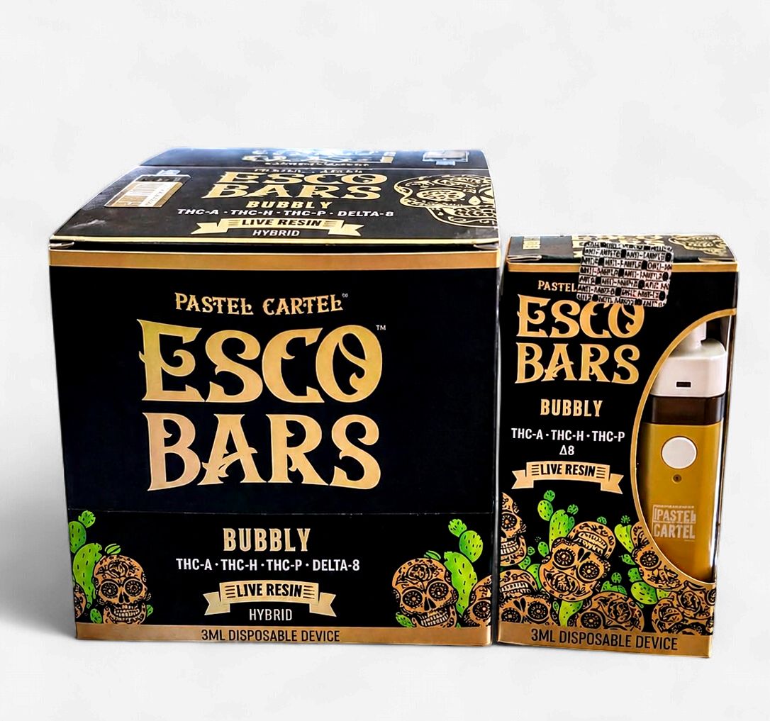 ESCO Bars Bubbly Live Resin Disposable Vape (3ML Hybrid Blend)