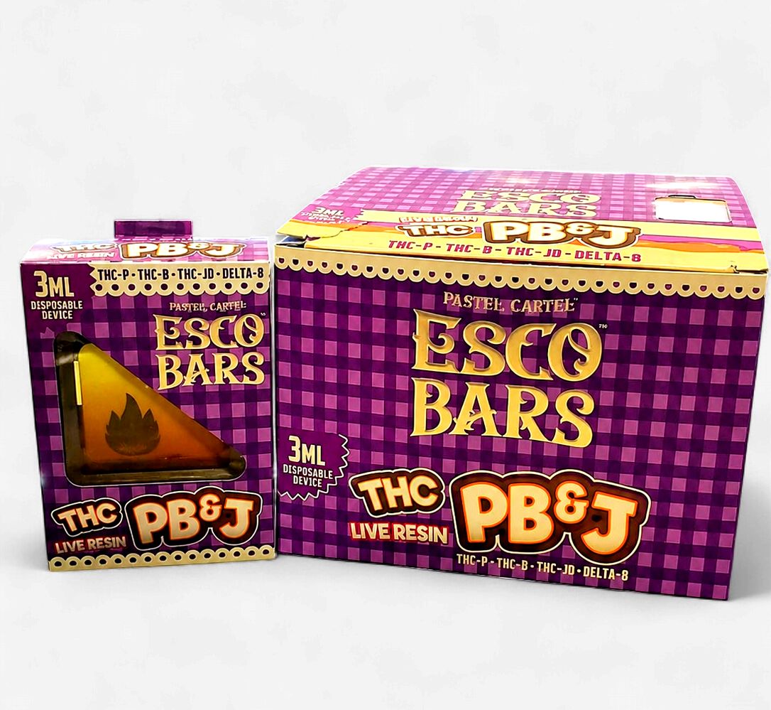 ESCO Bars PB&amp;J Live Resin Disposable Vape (3ML Hybrid Blend)