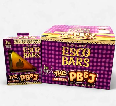 ESCO Bars PB&amp;J Live Resin Disposable Vape (3ML Hybrid Blend)