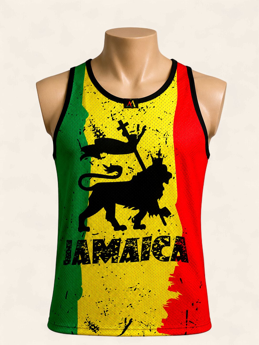 Rasta Lion Jamaica Mesh Tank Top