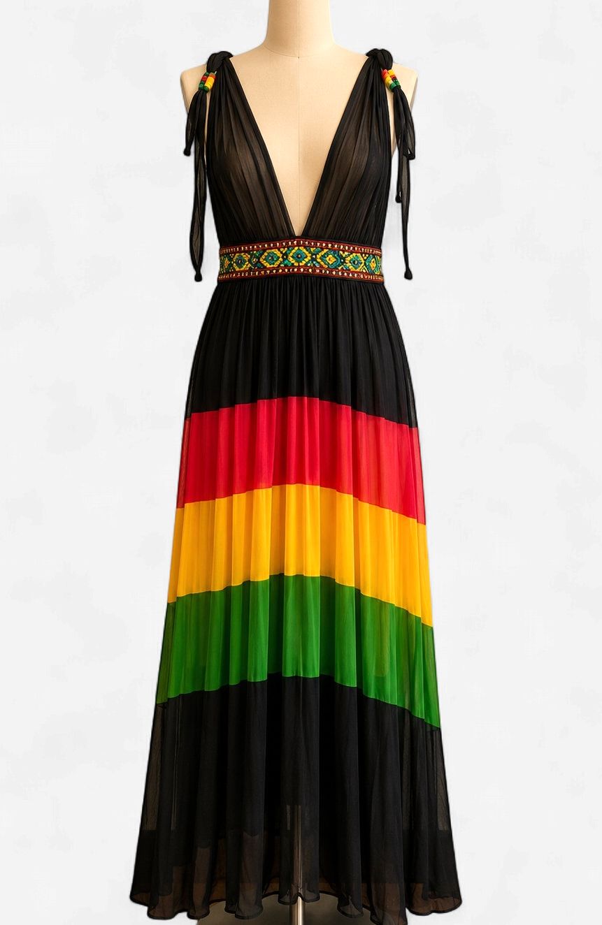 Reggae Nights Sheer Maxi Dress