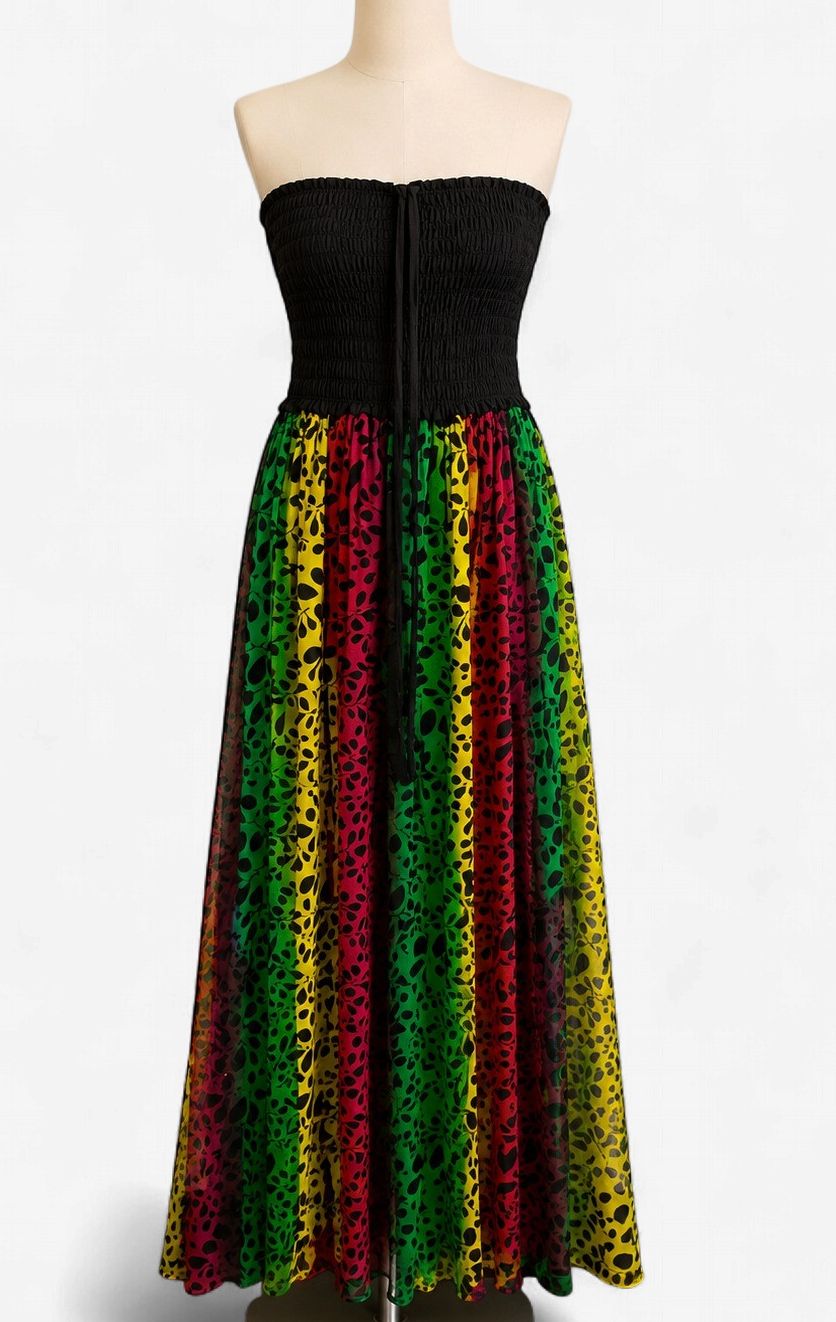 Island Essence Maxi Dress, Design: Reggae Sunset